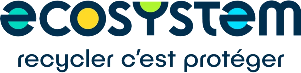 logo d'écosystem, recycler c'est protéger, partenaire de Radio Comptoir Electrique à la Roche-sur-Yon